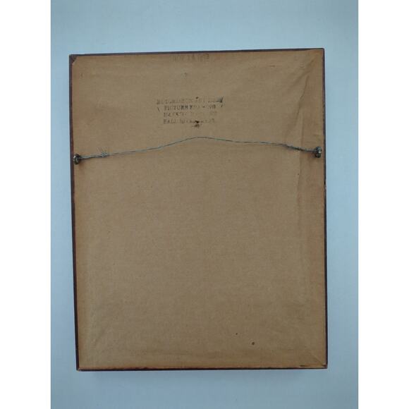 VTG 1949 Pair Framed Needlepoint Victorian Man Woman Hutchinson Art Shop 1949 - Picture 5 of 11